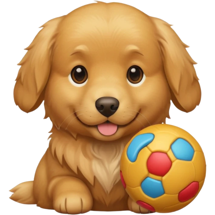 Golden Retriever holding a toy  emoji