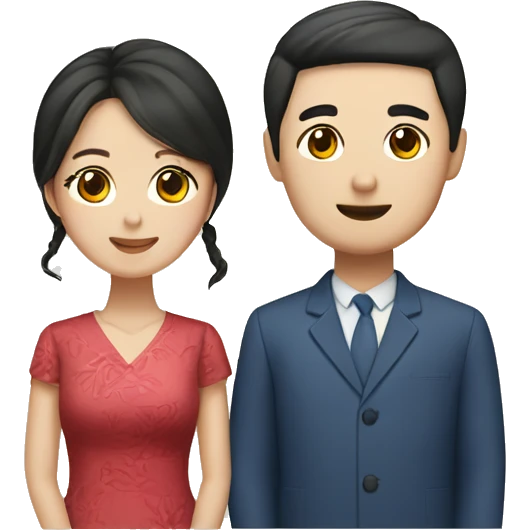 Vietnamese and korean International couple  emoji
