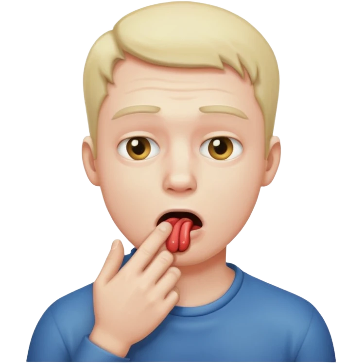 Guy choking himself emoji