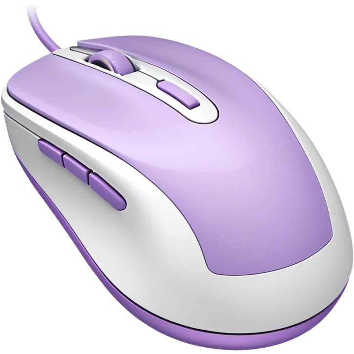 pastel purple and white computer mouse  emoji