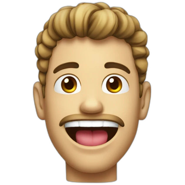 Tête avec le petit doigt dans la bouche emoji
