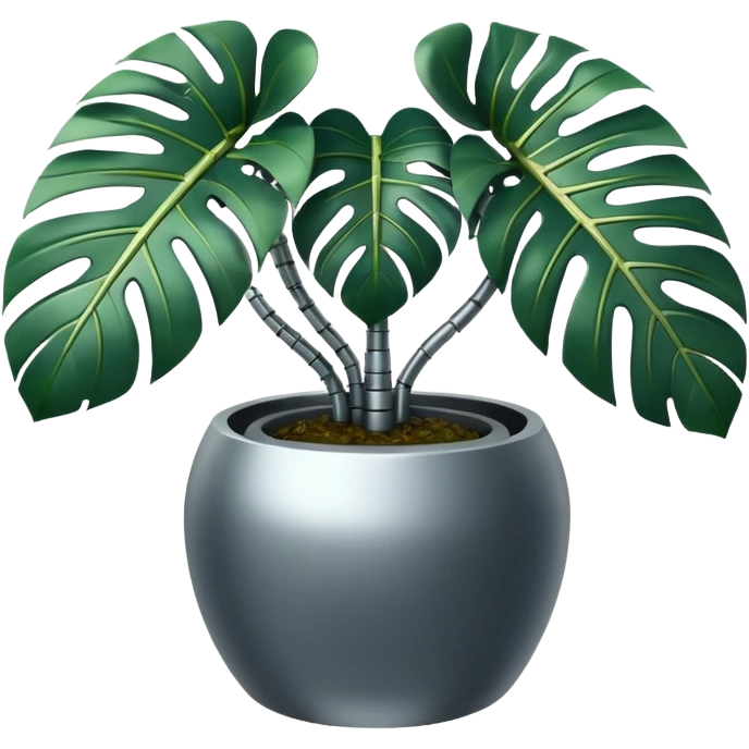 robotic monsterra emoji