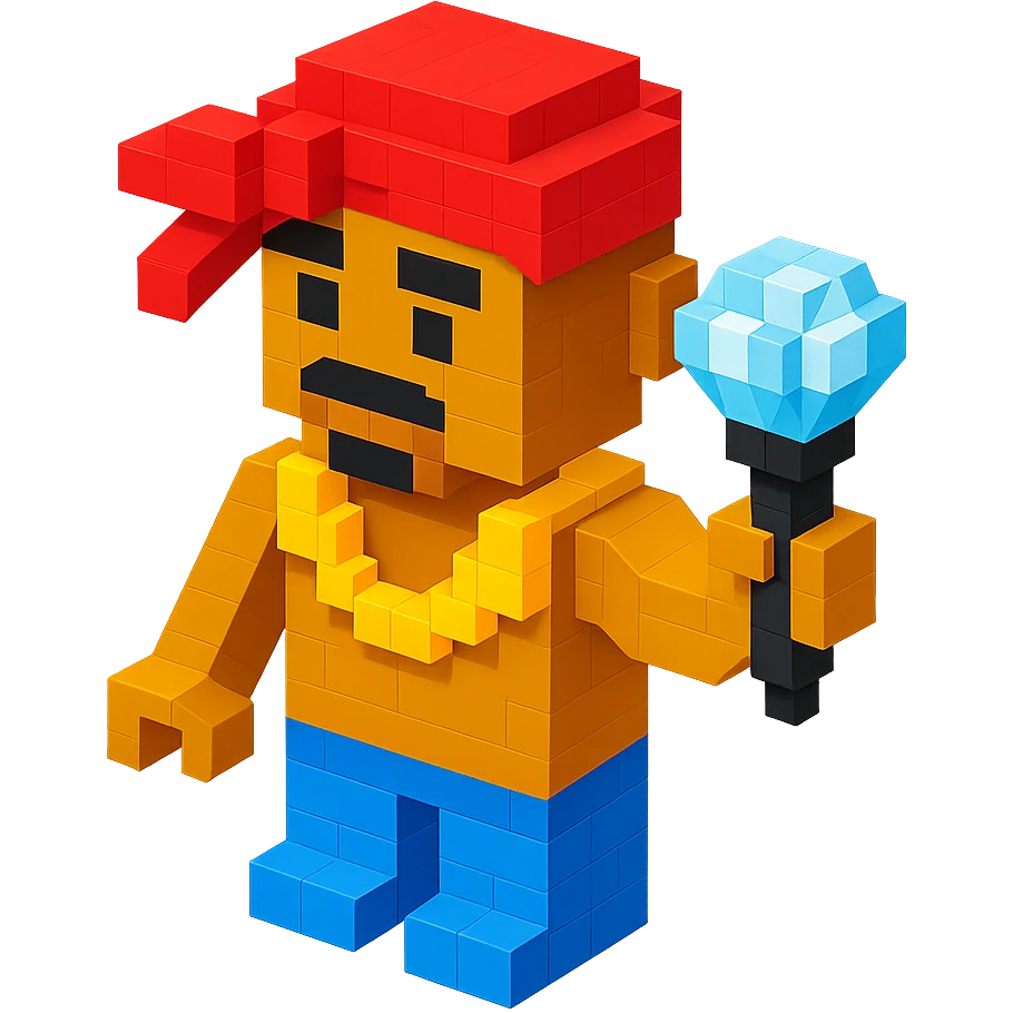 Lego 2Pac with a diamond-encrusted microphone emoji