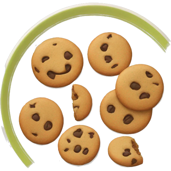 Plate with cookies  emoji
