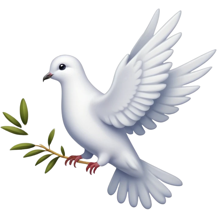 Dove of peace with olive branch and fireworks, May 9 emoji