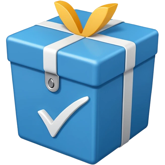 Checkmark in blue box emoji