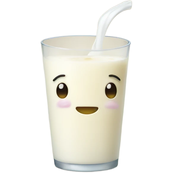 Smiley face with milk emoji