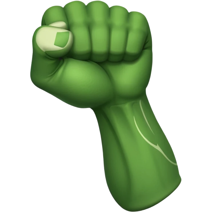 green arm with clenched fist and muscle forearm  emoji