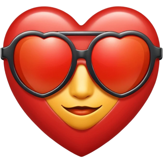 heart with sunglasses emoji