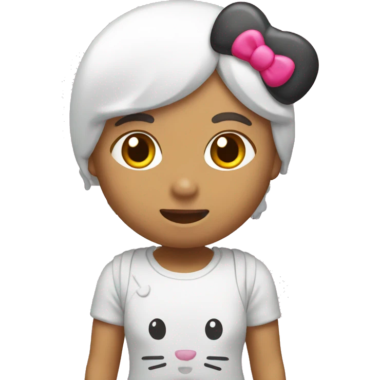 chis chan with hello kitty emoji