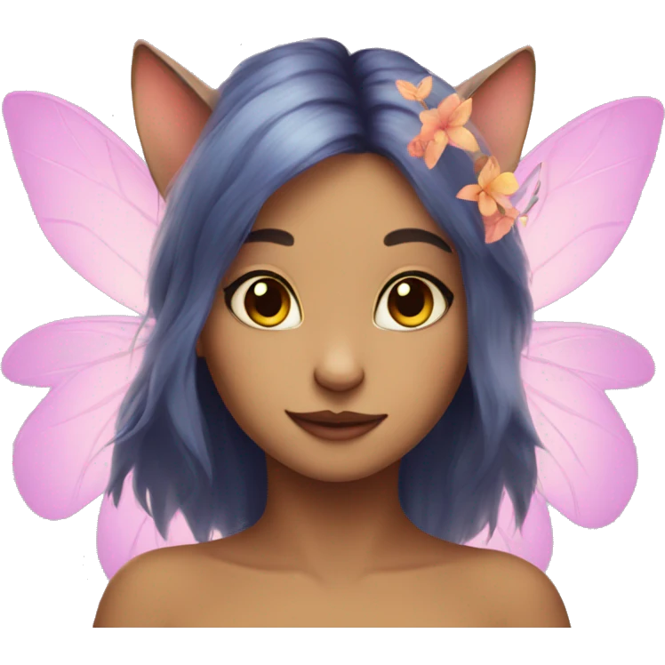 Cat fairy emoji