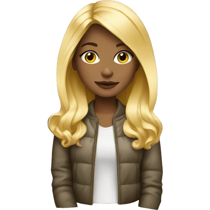 Blonde girl that loves fashion emoji