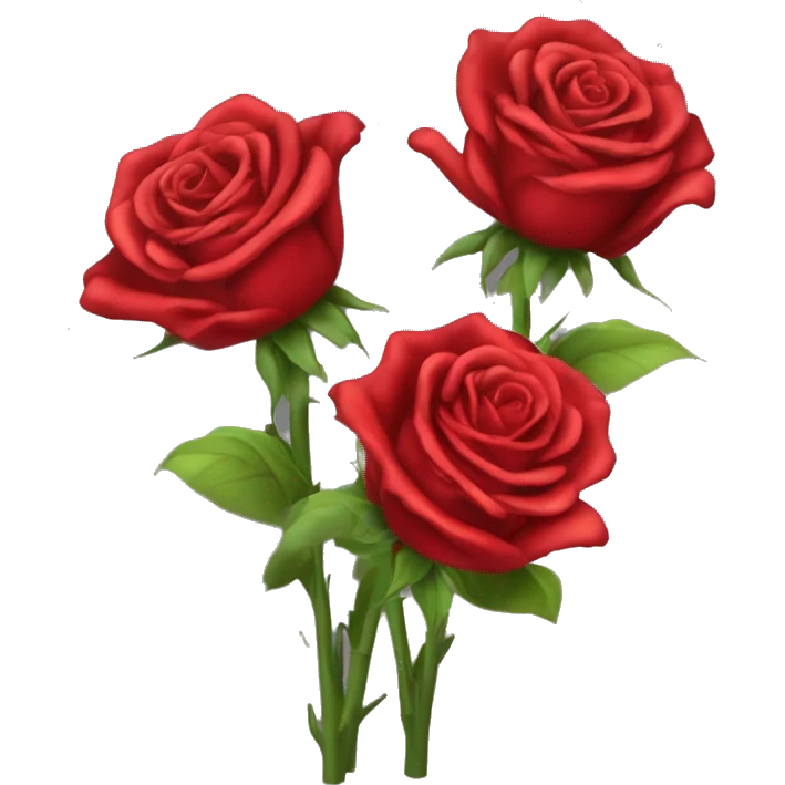 Ramo de 3 rosas rojas y 3 girasoles  emoji