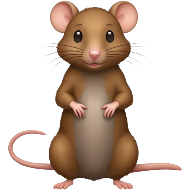 A rat doing 67 emoji