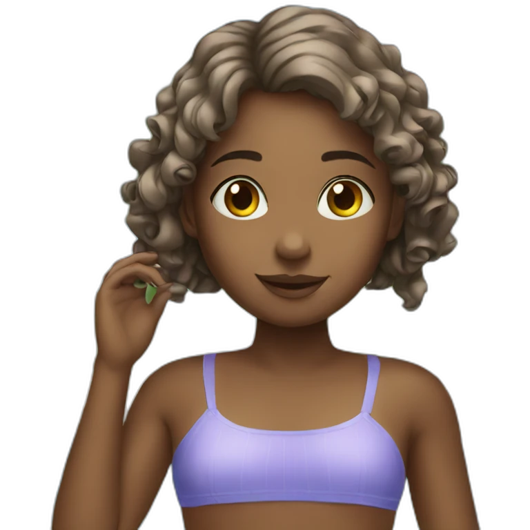 Girl in pools emoji