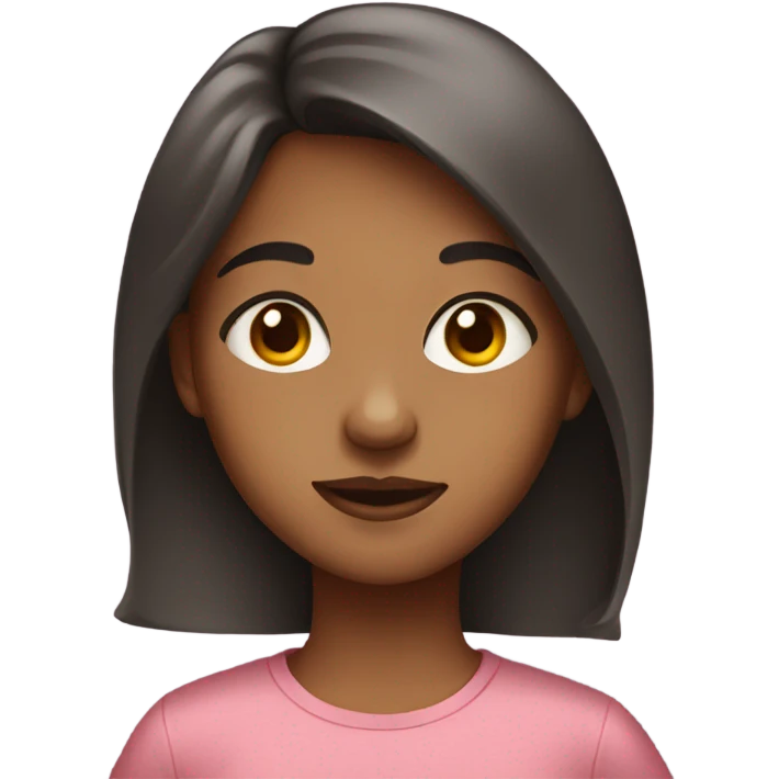 portrait of a medium-skinned girl emoji