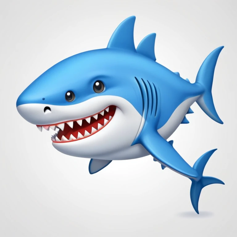 Un tiburón con tenis azules  emoji