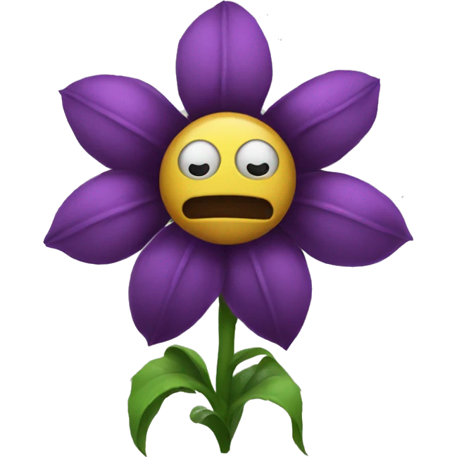 evil flower emoji