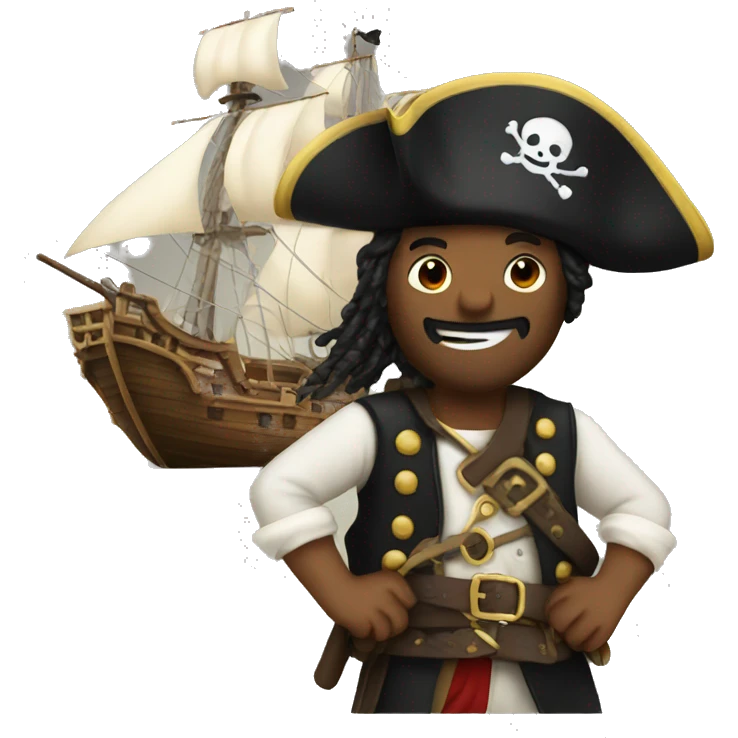 pirate with a ship emoji