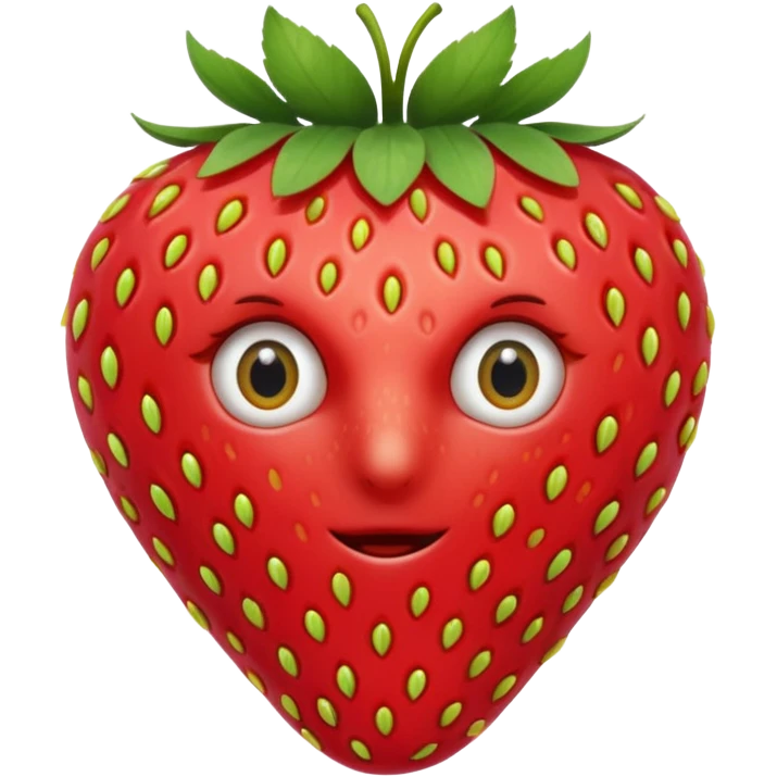 Strawbary elephant red real eye emoji