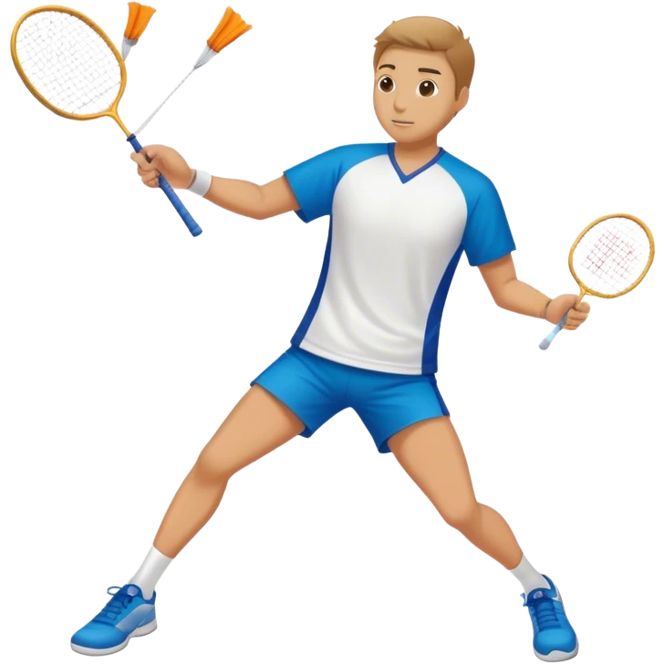 Man playing badminton  emoji
