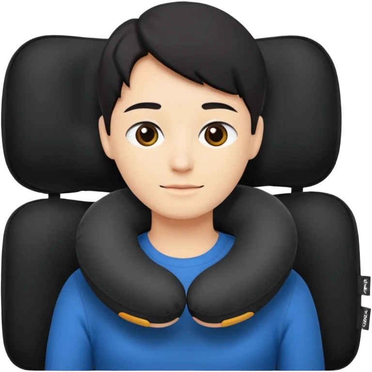 black Travel Neck Pillow emoji