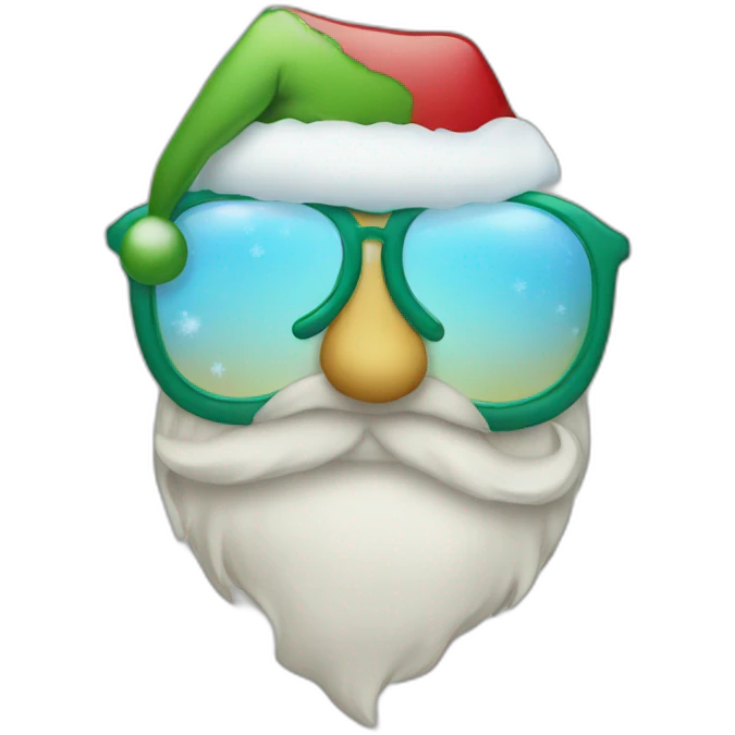 Christmas glasses emoji