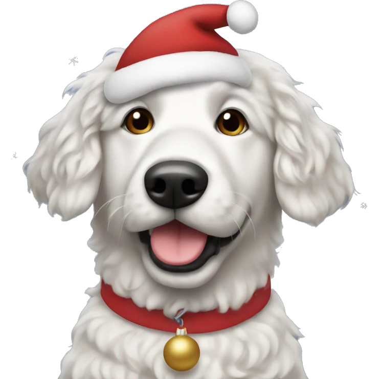 Burnadoodle Dog christmas emoji