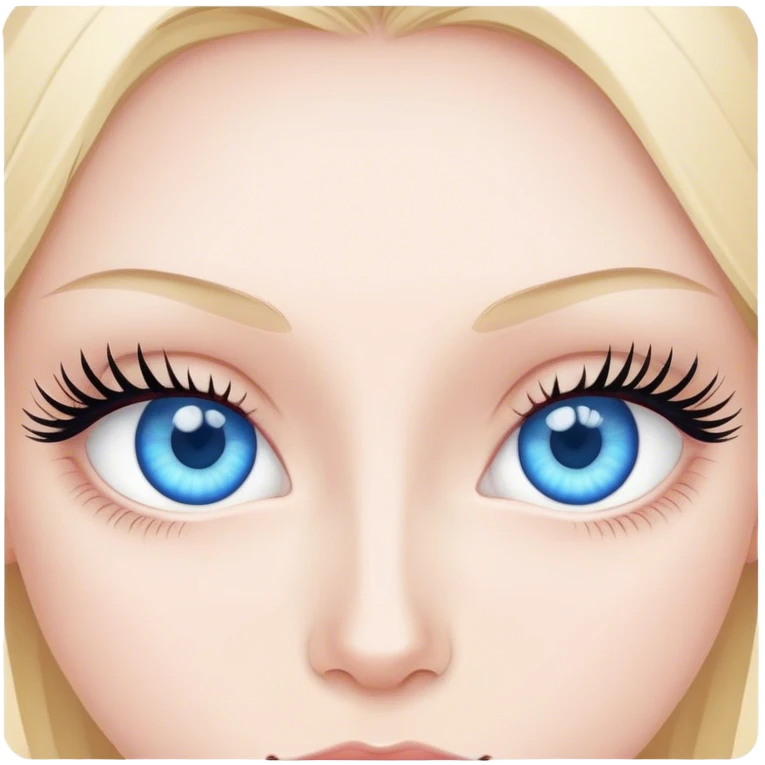 Blue eyes eyelashes  emoji