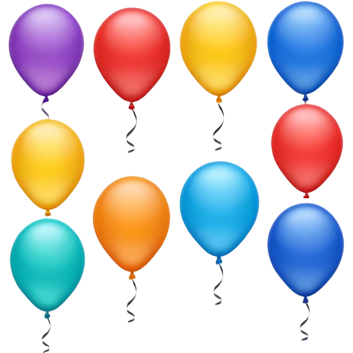 colorful balloons emoji