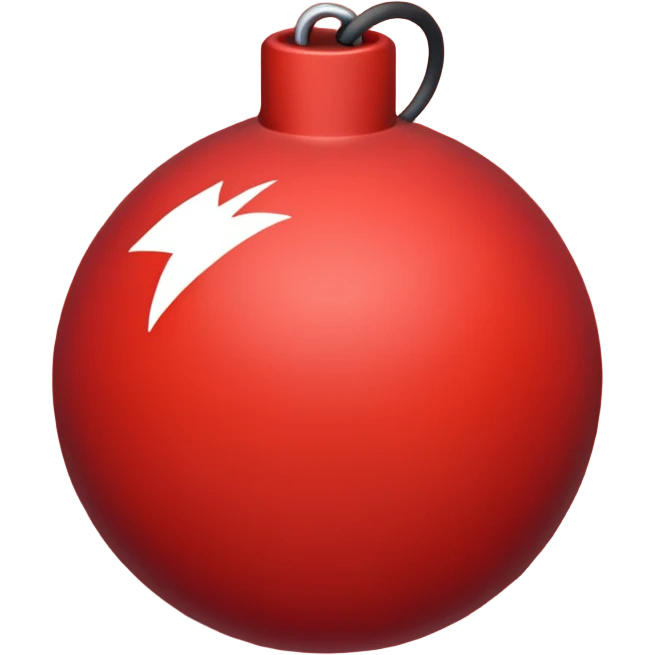 i need a custom emoji for my discord bot. the emoji must be minimal style and the color red with fade to a darker red color. background black and remember the style very minimal and modern web look. the emoji is 💣 emoji