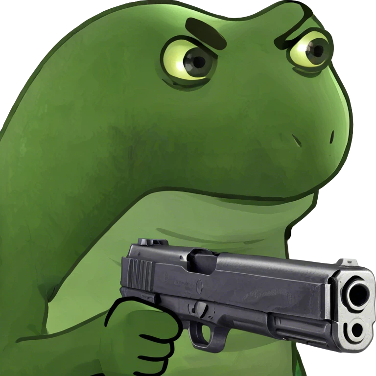 holding a gun emoji