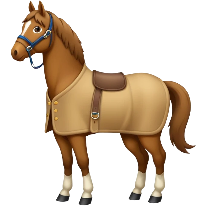 Horse in a coat. emoji