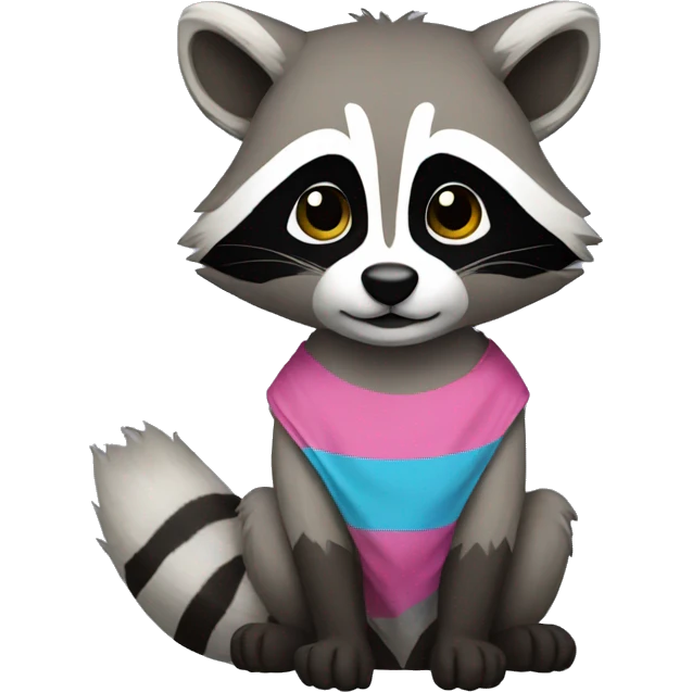 trans flag raccoon emoji