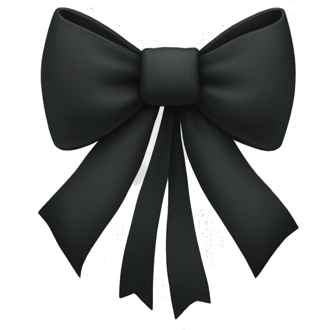 Black bow emoji