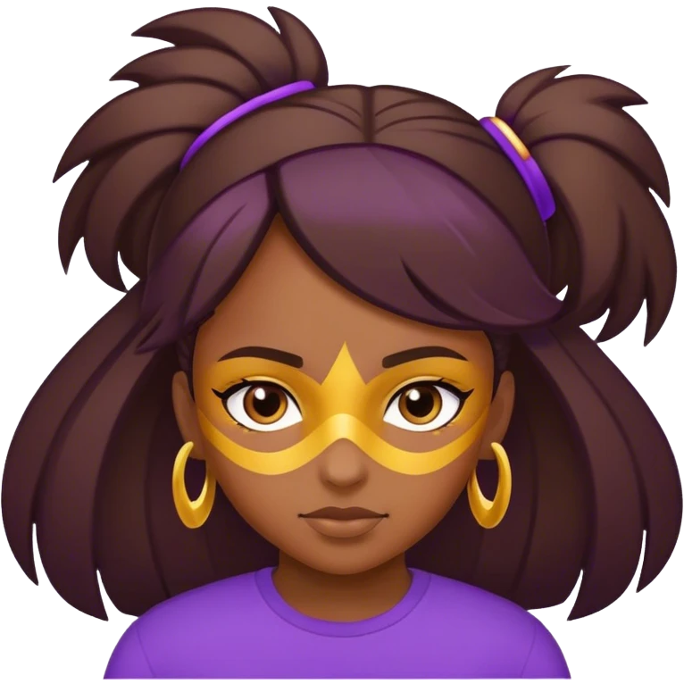 Girl power words purple and yellow emoji