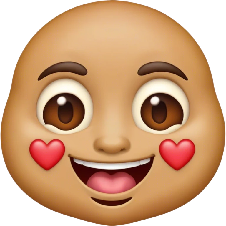 Traditional emoji face with heart eyes and drooling mouth emoji