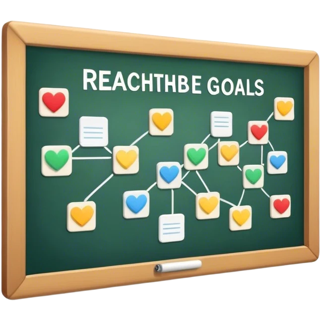 bulletin board reachable goals progress emoji