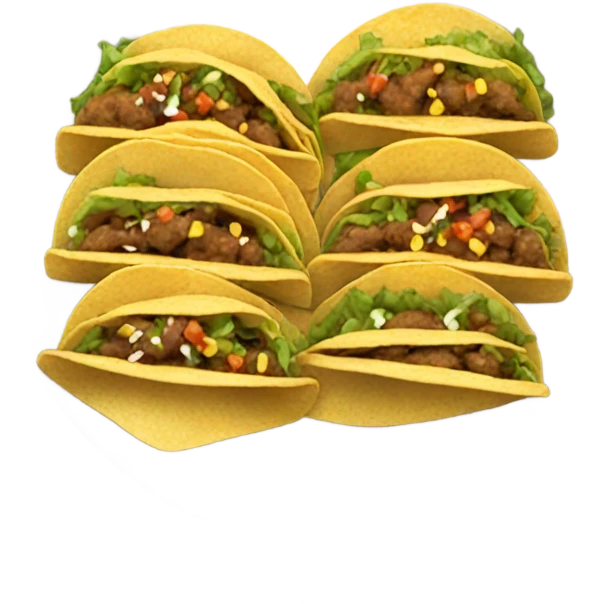 6 tacos on a plate emoji