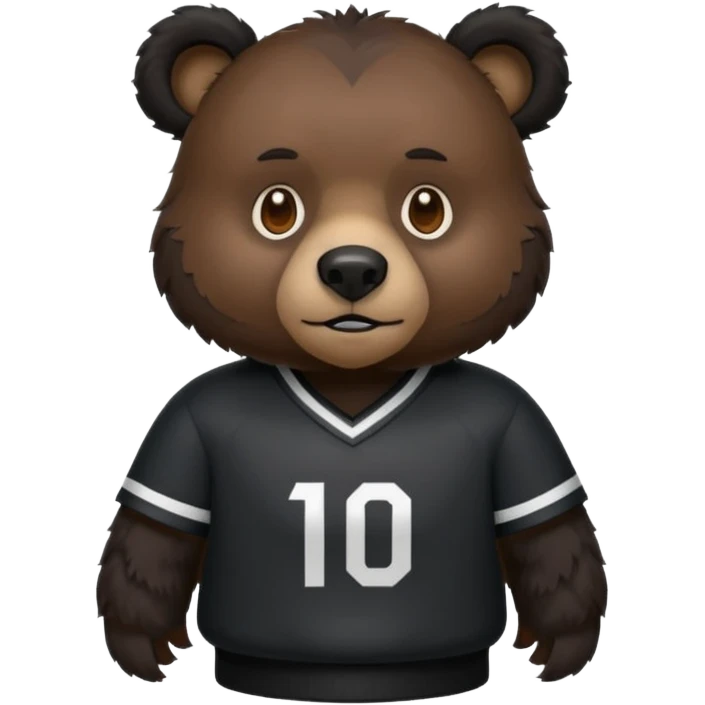 black bear with jersey emoji