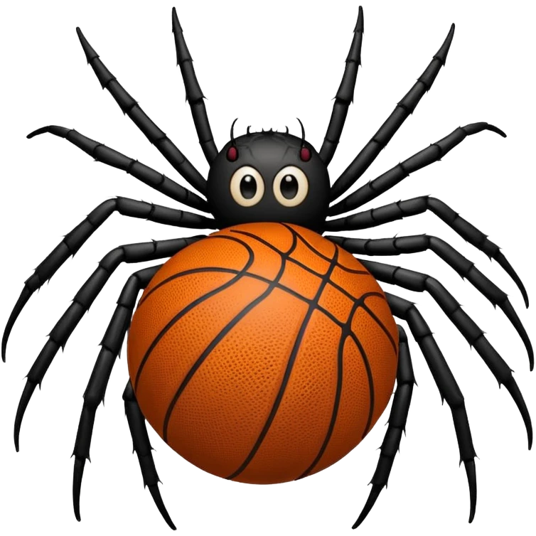 A spider with a basketball emoji