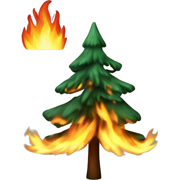 Fir tree fire emoji