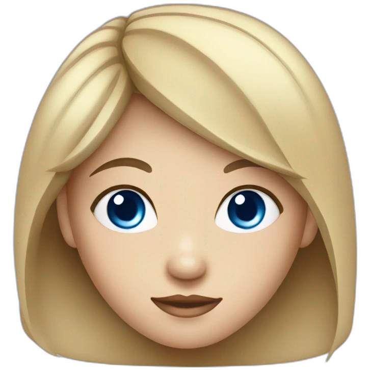 an Asia girl with blue eyes emoji
