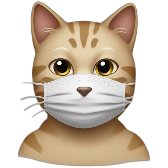 cat wearing a face mask emoji