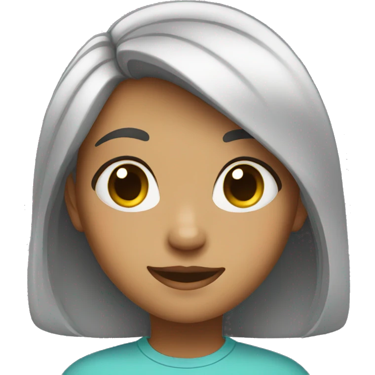 Girl with a cute face emoji