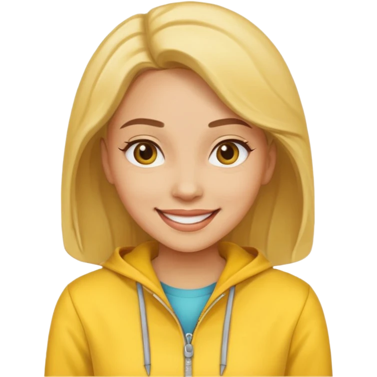 yellow woman assistant smiling emoji