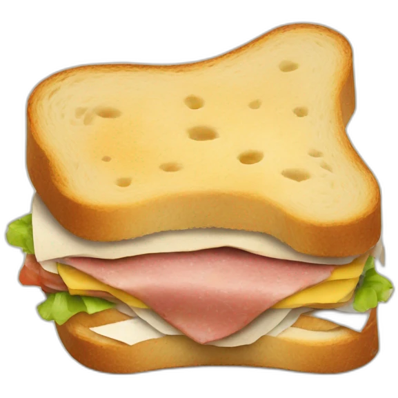 Sandwich missing huge bite emoji