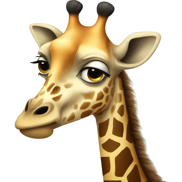 Sad giraffe  emoji