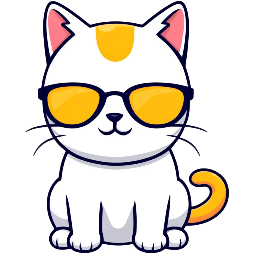 Cat with sunglasses emoji