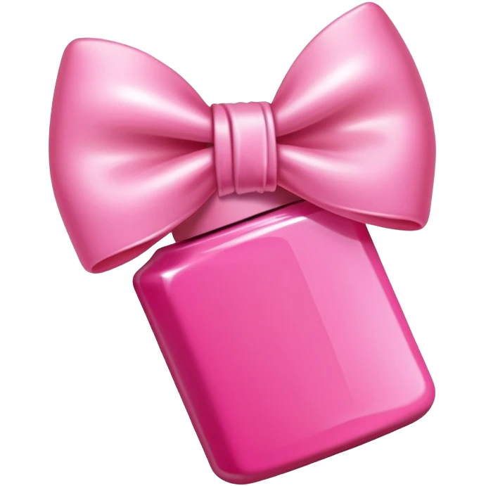 Nail Polish pink bow emoji